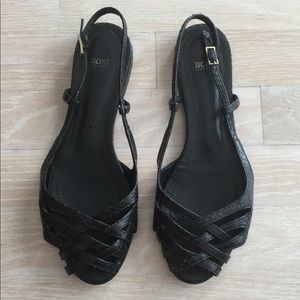 HUGO BOSS women’s black sandals size 36